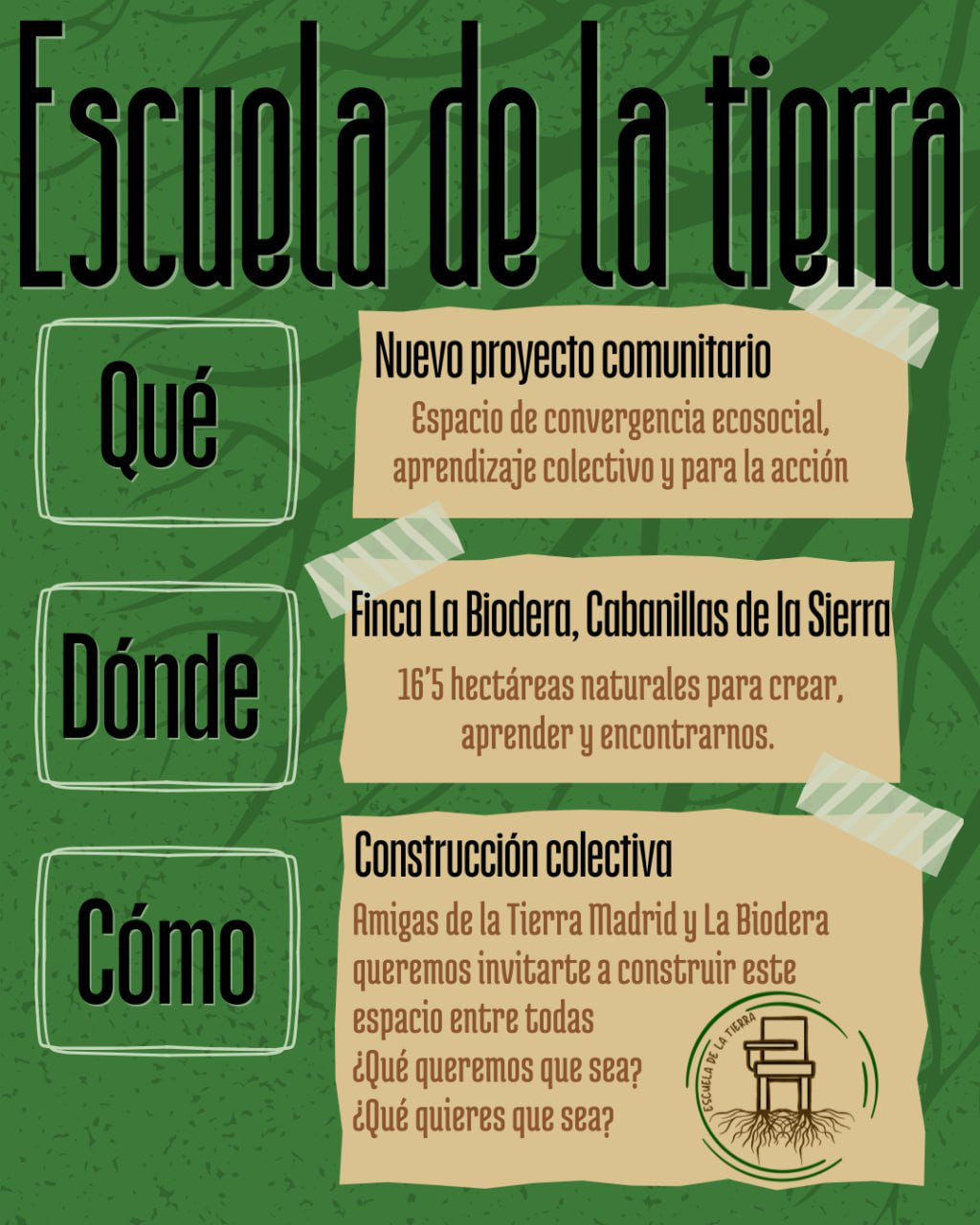 La Escuela de la Tierra: una creación colectiva